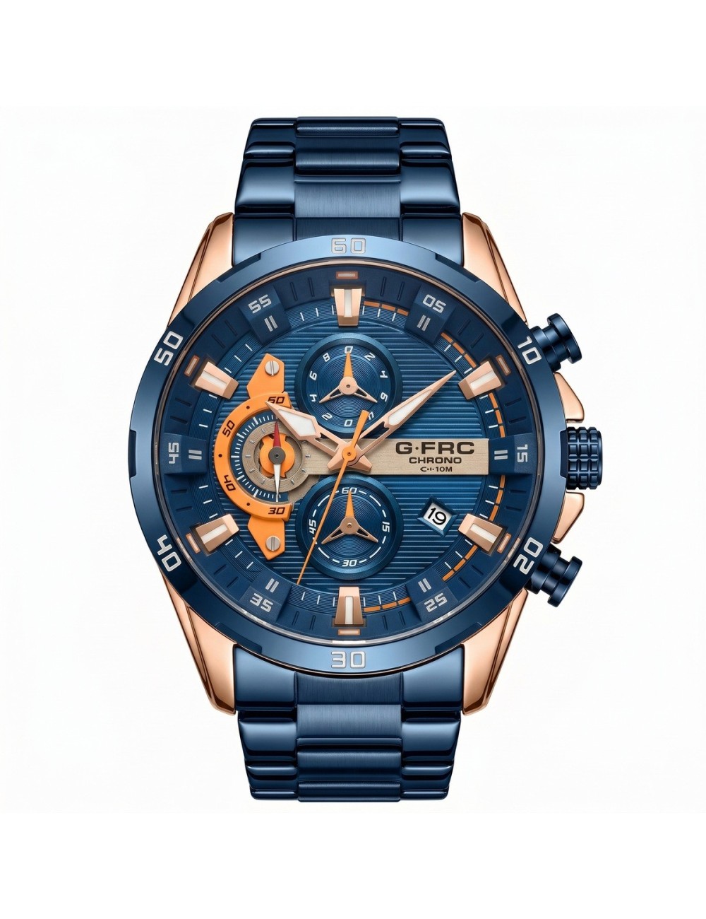 Reloj G-force Gr8402 Cronógrafo De Acero + Estuche Premium