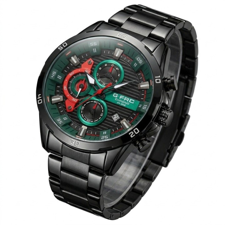 Reloj G-force Gr8402 Cronógrafo De Acero + Estuche Premium