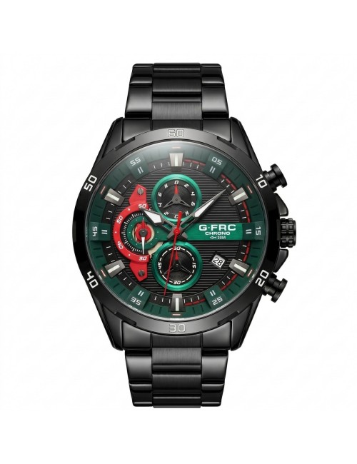 Reloj G-force Gr8402 Cronógrafo De Acero + Estuche Premium