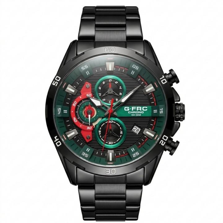 Reloj G-force Gr8402 Cronógrafo De Acero + Estuche Premium