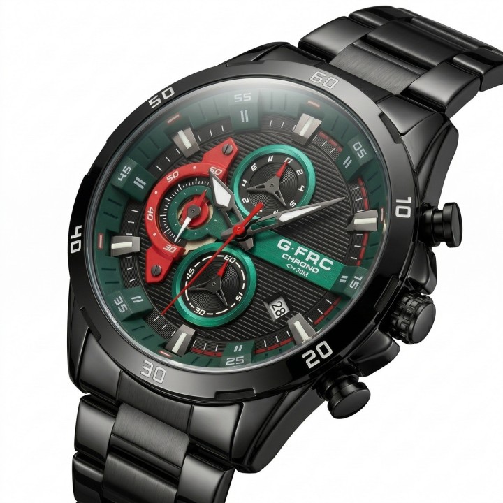 Reloj G-force Gr8402 Cronógrafo De Acero + Estuche Premium