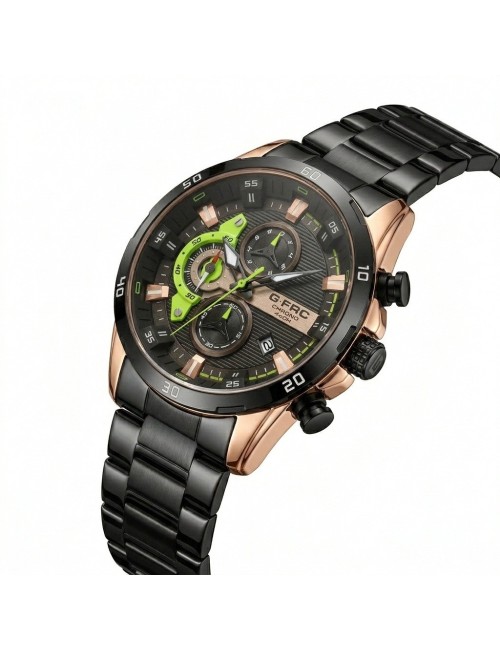 Reloj G-force Gr8402 Cronógrafo De Acero + Estuche Premium