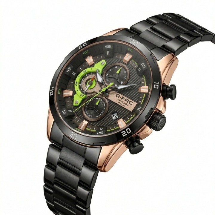 Reloj G-force Gr8402 Cronógrafo De Acero + Estuche Premium