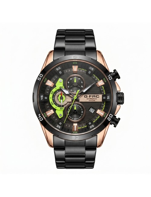Reloj G-force Gr8402 Cronógrafo De Acero + Estuche Premium