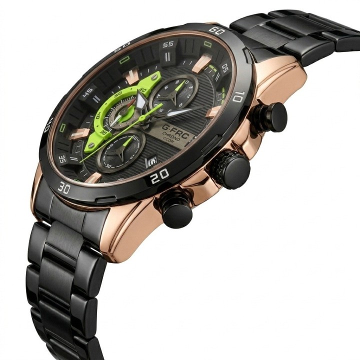 Reloj G-force Gr8402 Cronógrafo De Acero + Estuche Premium