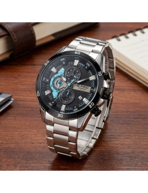 Reloj G-force Gr8402 Cronógrafo De Acero + Estuche Premium