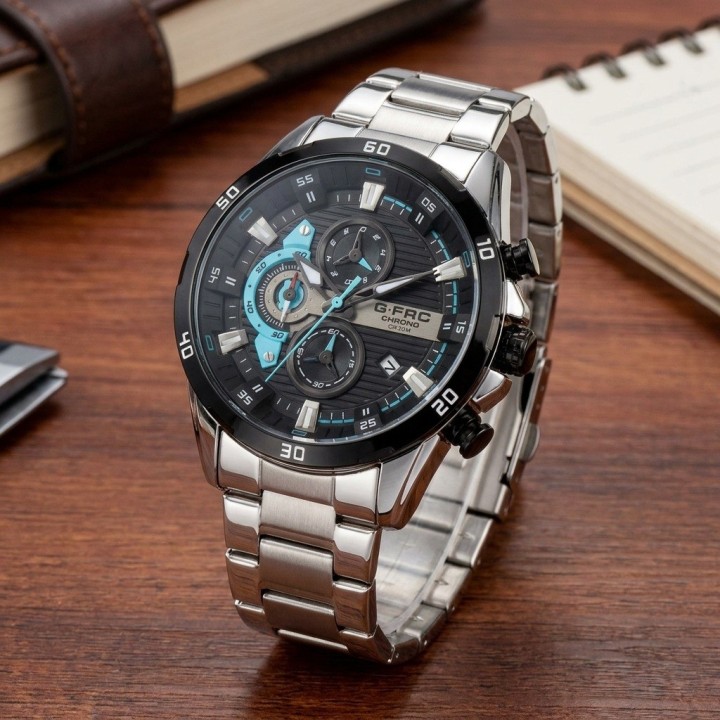 Reloj G-force Gr8402 Cronógrafo De Acero + Estuche Premium