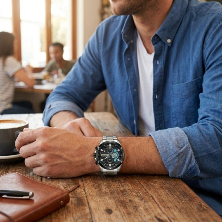 Reloj G-force Gr8402 Cronógrafo De Acero + Estuche Premium