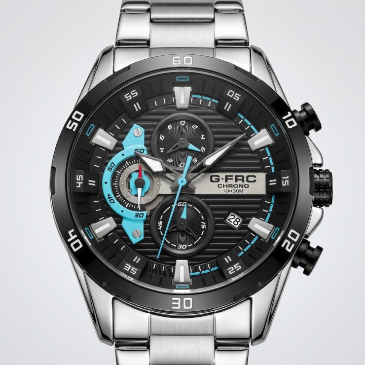 Reloj G-force Gr8402 Cronógrafo De Acero + Estuche Premium