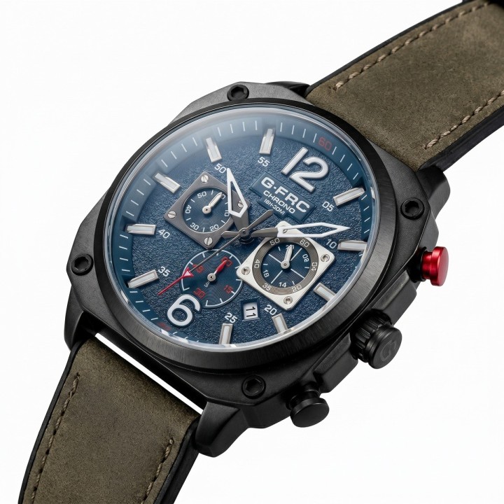 Reloj G-force Gr8398 Cronógrafo Cuero + Estuche Premium