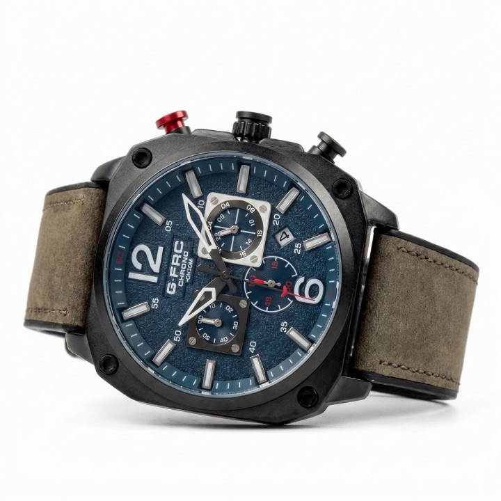 Reloj G-force Gr8398 Cronógrafo Cuero + Estuche Premium