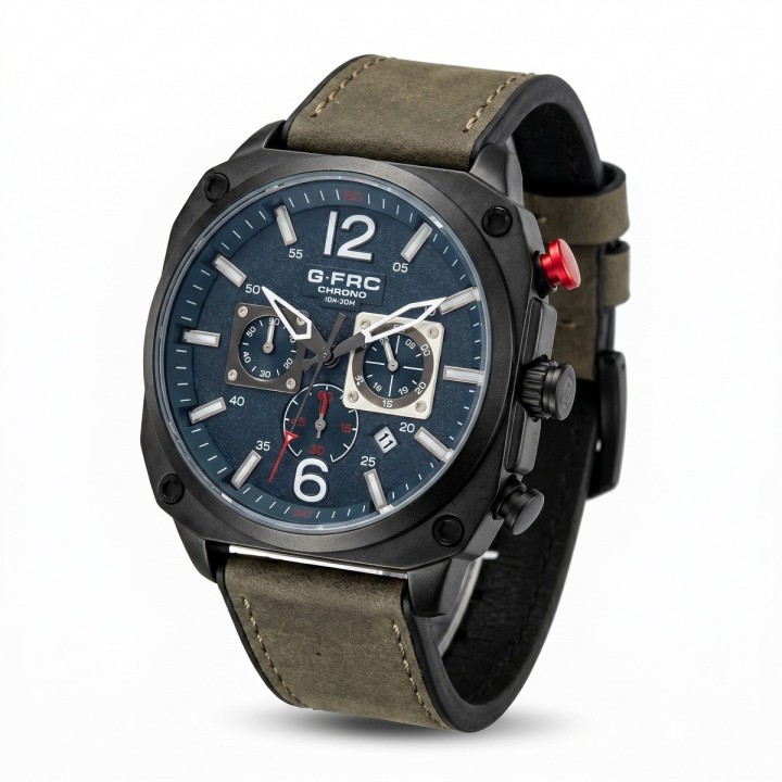 Reloj G-force Gr8398 Cronógrafo Cuero + Estuche Premium