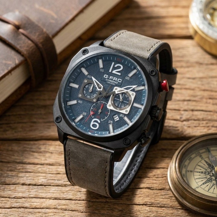 Reloj G-force Gr8398 Cronógrafo Cuero + Estuche Premium