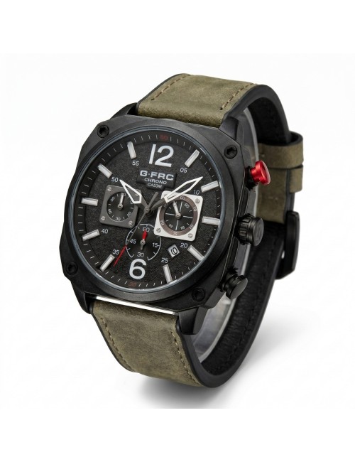Reloj G-force Gr8398 Cronógrafo Cuero + Estuche Premium