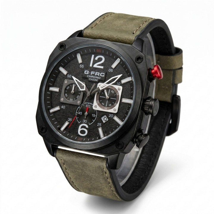 Reloj G-force Gr8398 Cronógrafo Cuero + Estuche Premium