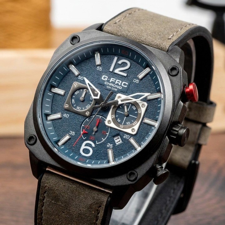 Reloj G-force Gr8398 Cronógrafo Cuero + Estuche Premium