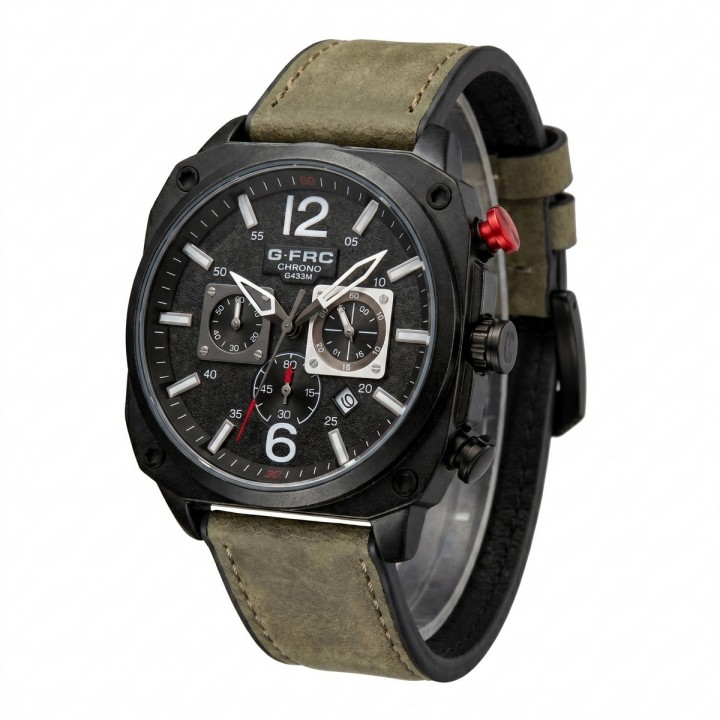 Reloj G-force Gr8398 Cronógrafo Cuero + Estuche Premium