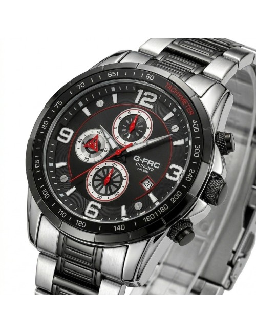 Reloj G-force Gf8020 Cronógrafo De Acero + Estuche Premium