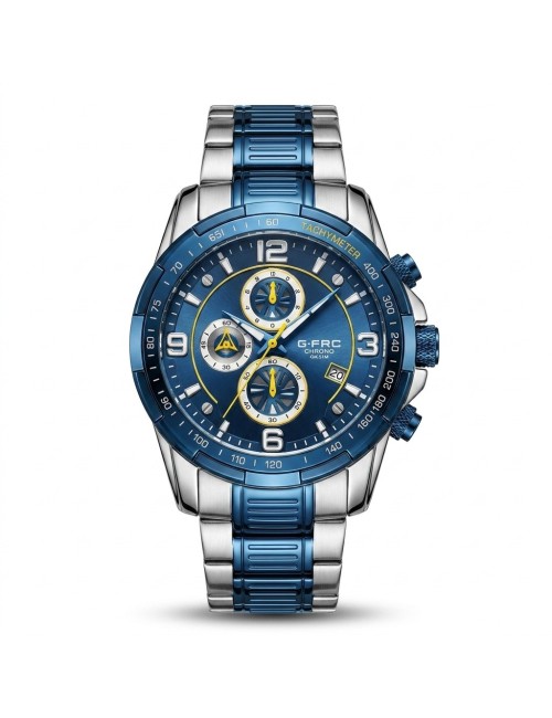 Reloj G-force Gf8020 Cronógrafo De Acero + Estuche Premium