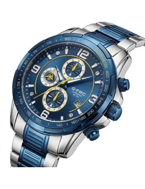Reloj G-force Gf8020 Cronógrafo De Acero + Estuche Premium