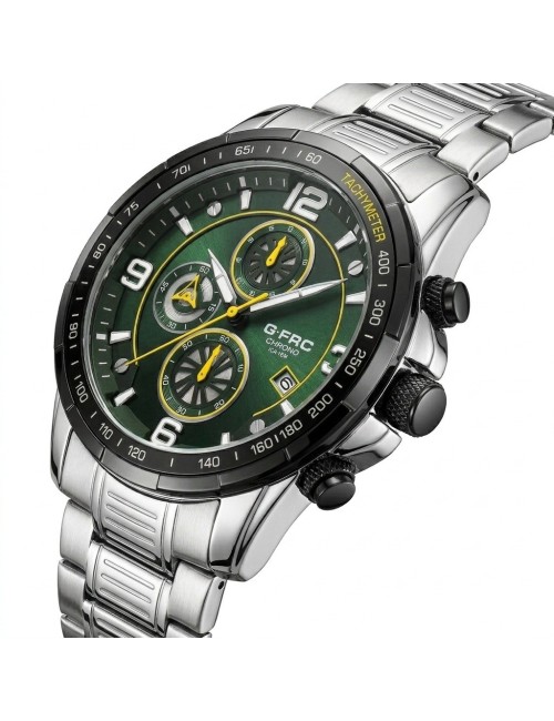 Reloj G-force Gf8020 Cronógrafo De Acero + Estuche Premium