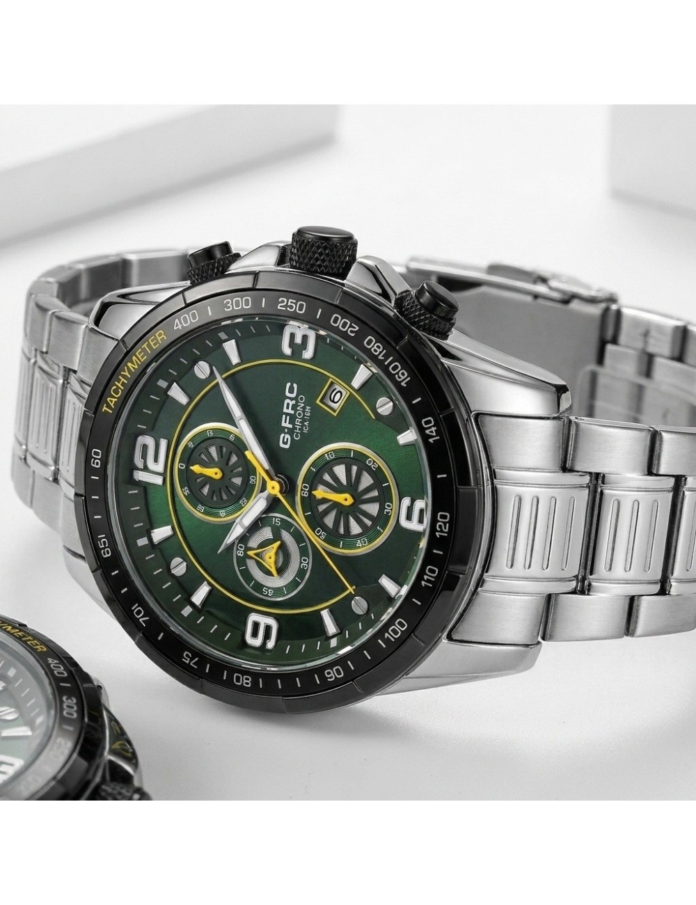 Reloj G-force Gf8020 Cronógrafo De Acero + Estuche Premium