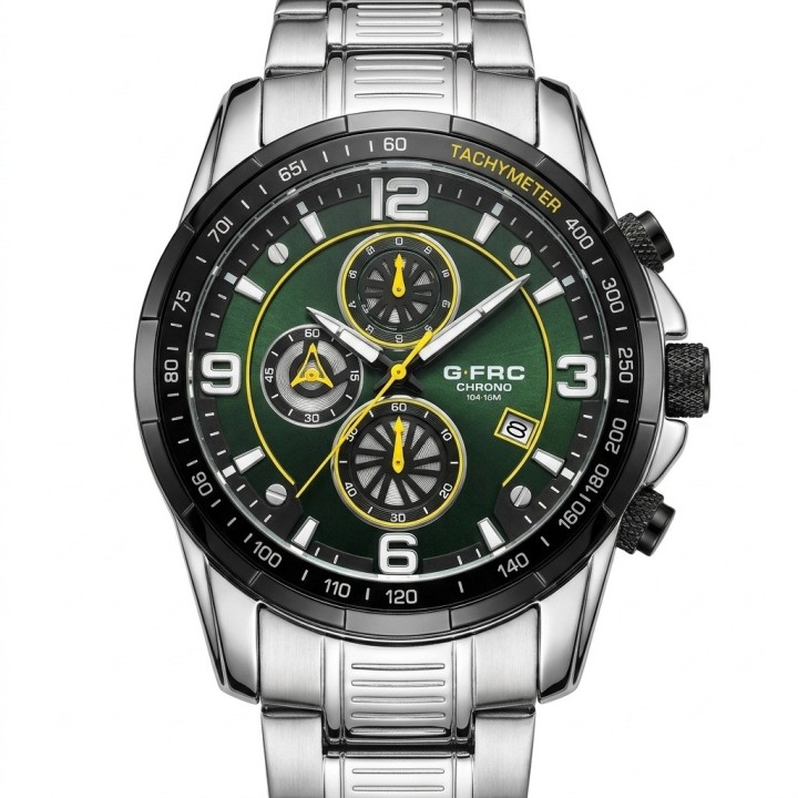 Reloj G-force Gf8020 Cronógrafo De Acero + Estuche Premium