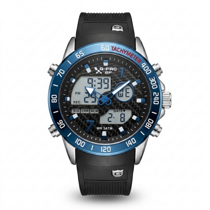 Reloj G-force Al191 Doble Hora Deportivo + Estuche Premium