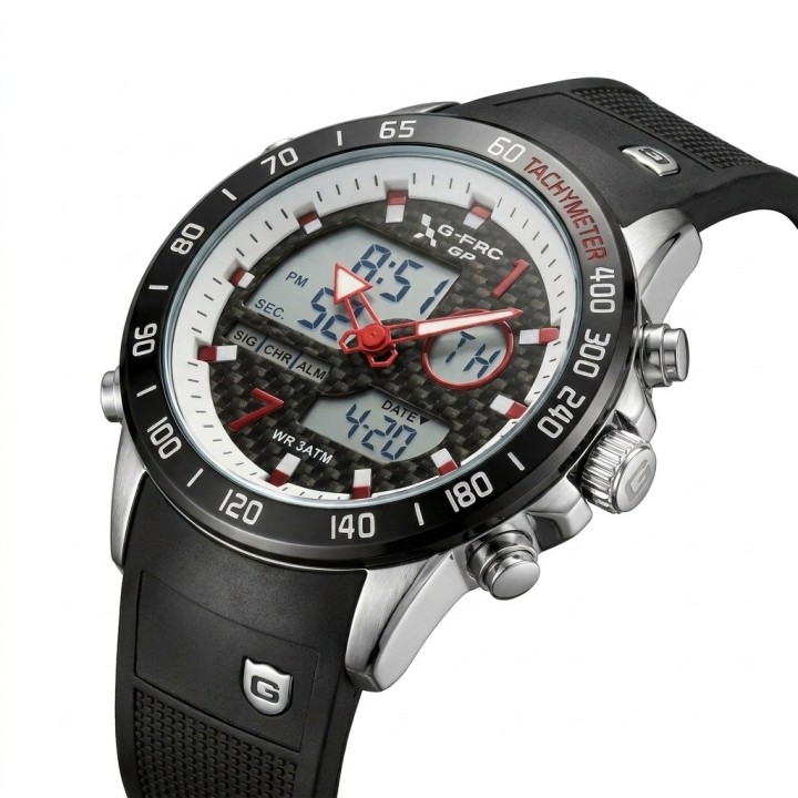 Reloj G-force Al191 Doble Hora Deportivo + Estuche Premium