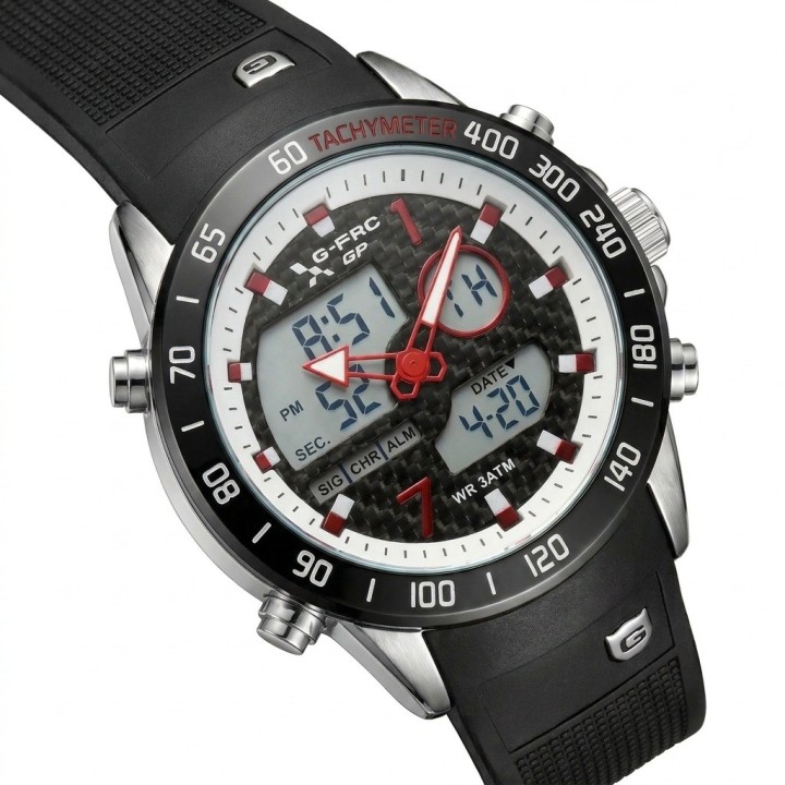 Reloj G-force Al191 Doble Hora Deportivo + Estuche Premium