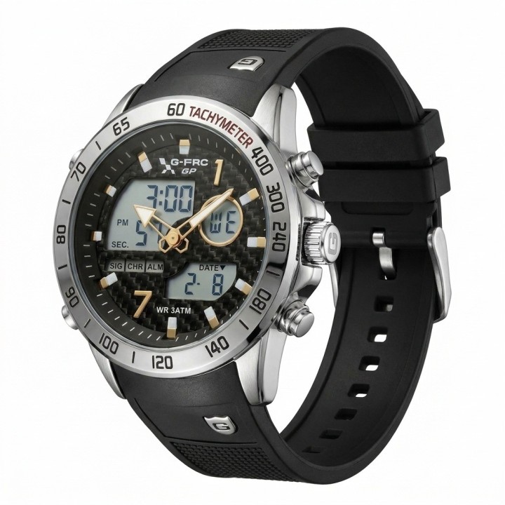 Reloj G-force Al191 Doble Hora Deportivo + Estuche Premium