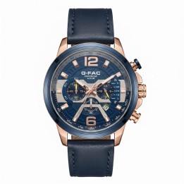 Reloj G-force Gr8329 Cronógrafo Cuero + Estuche Premium