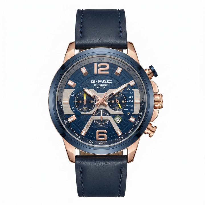 Reloj G-force Gr8329 Cronógrafo Cuero + Estuche Premium