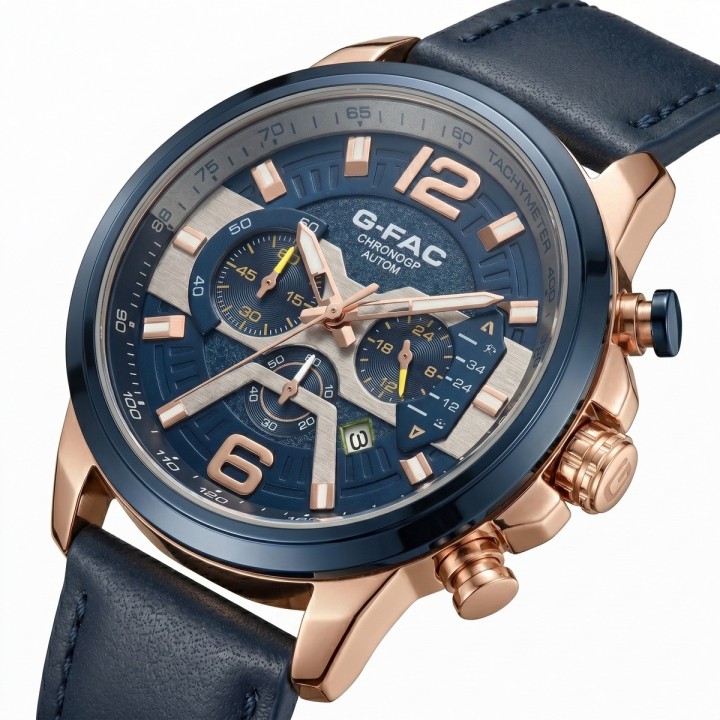 Reloj G-force Gr8329 Cronógrafo Cuero + Estuche Premium