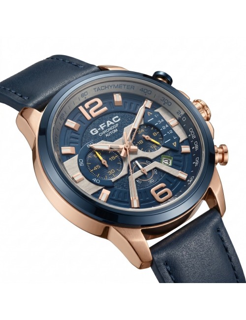 Reloj G-force Gr8329 Cronógrafo Cuero + Estuche Premium