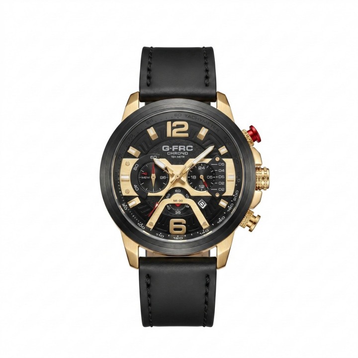 Reloj G-force Gr8329 Cronógrafo Cuero + Estuche Premium