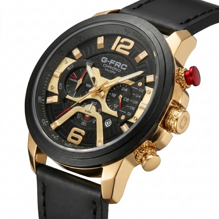 Reloj G-force Gr8329 Cronógrafo Cuero + Estuche Premium