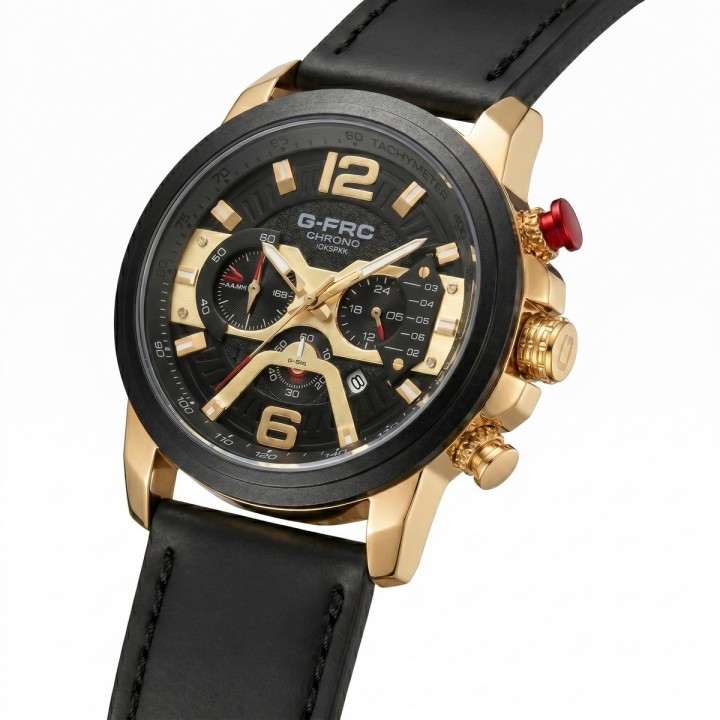 Reloj G-force Gr8329 Cronógrafo Cuero + Estuche Premium