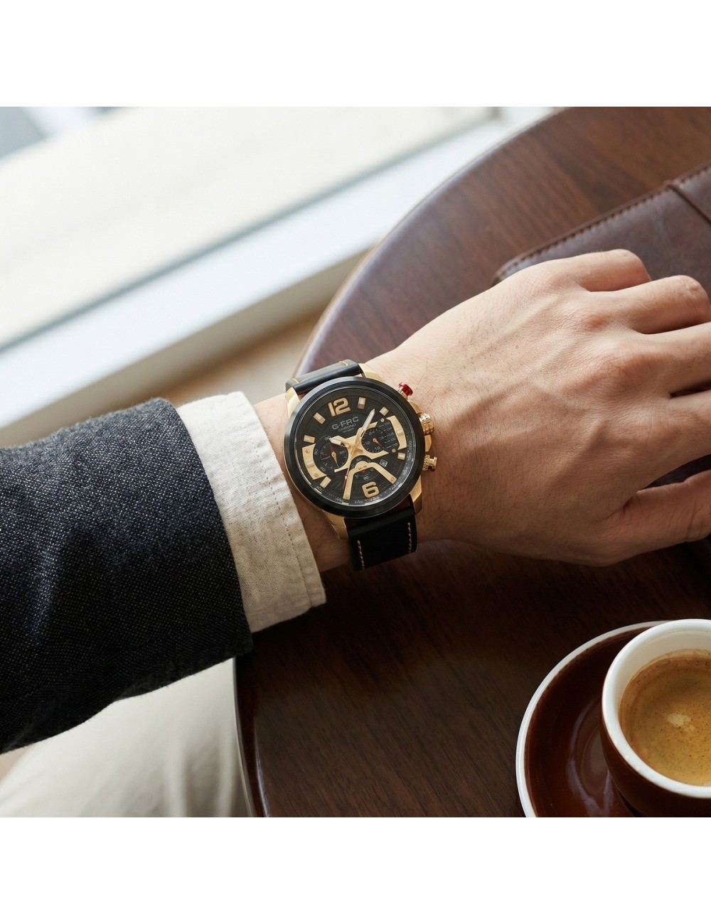 Reloj G-force Gr8329 Cronógrafo Cuero + Estuche Premium