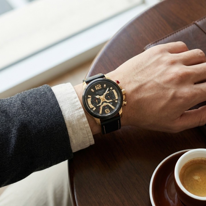 Reloj G-force Gr8329 Cronógrafo Cuero + Estuche Premium