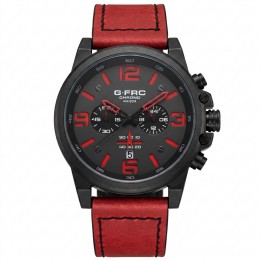 Reloj G-force Chrono Gr8314 Pulso En Cuero Para Hombre