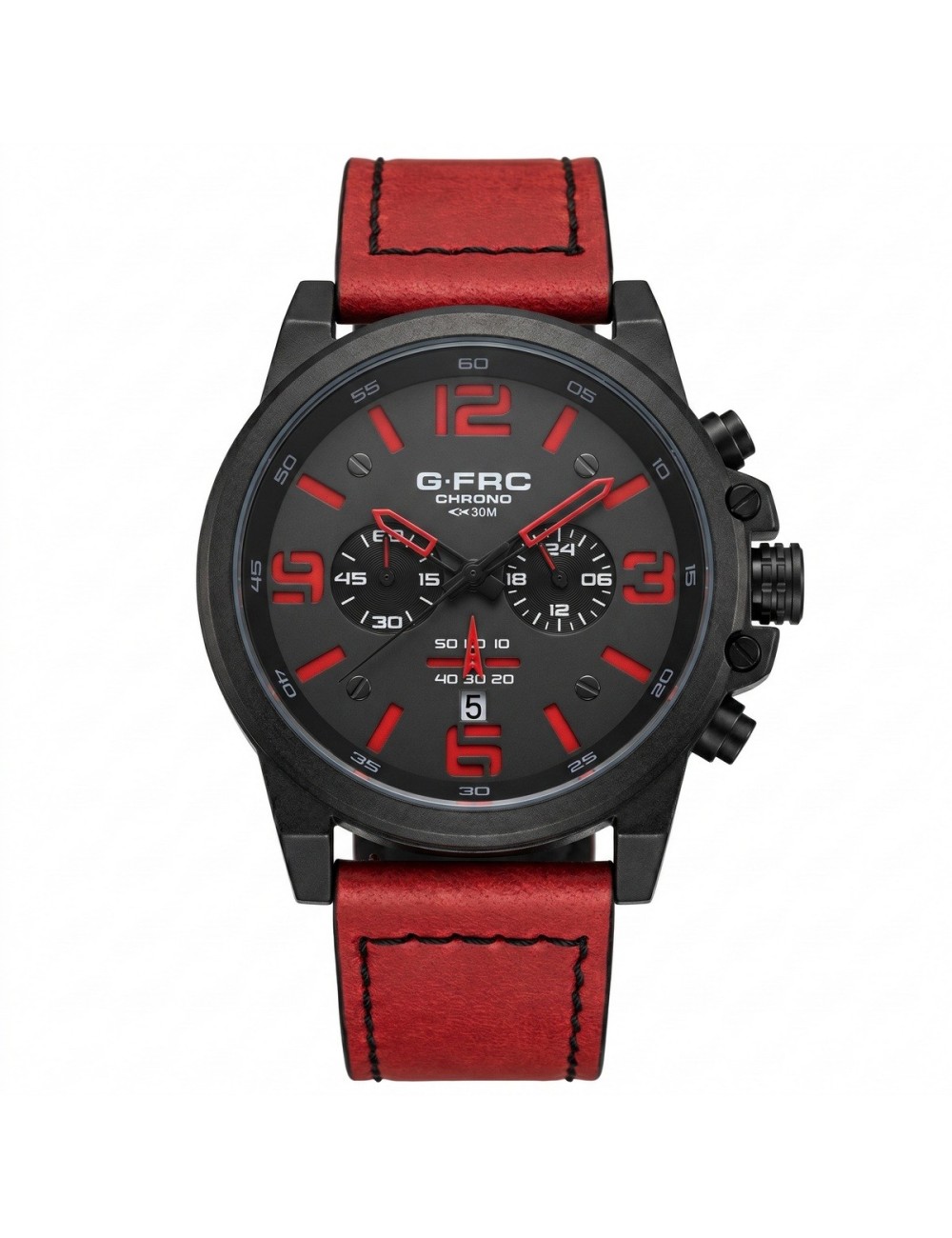 Reloj G-force Chrono Gr8314 Pulso En Cuero Para Hombre