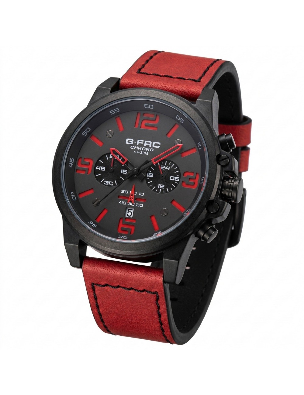 Reloj G-force Chrono Gr8314 Pulso En Cuero Para Hombre