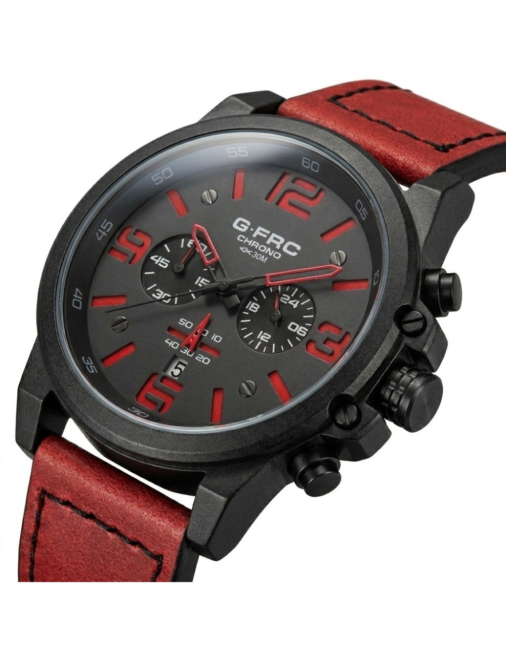 Reloj G-force Chrono Gr8314 Pulso En Cuero Para Hombre