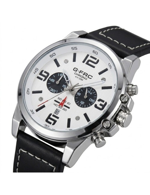Reloj G-force Chrono Gr8314 Pulso En Cuero Para Hombre
