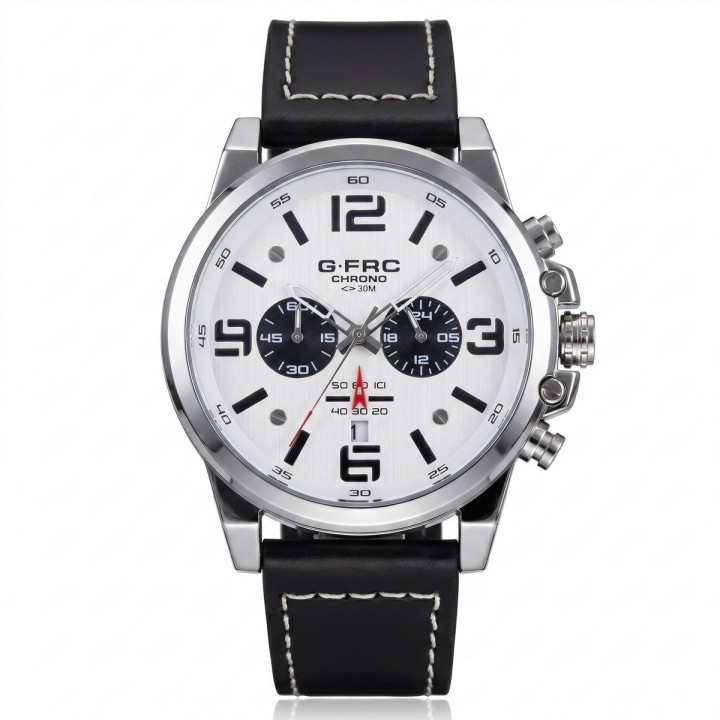 Reloj G-force Chrono Gr8314 Pulso En Cuero Para Hombre