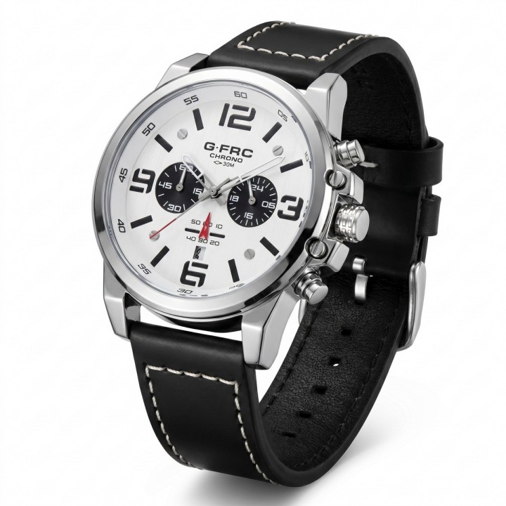 Reloj G-force Chrono Gr8314 Pulso En Cuero Para Hombre