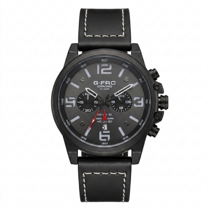 Reloj G-force Chrono Gr8314 Pulso En Cuero Para Hombre