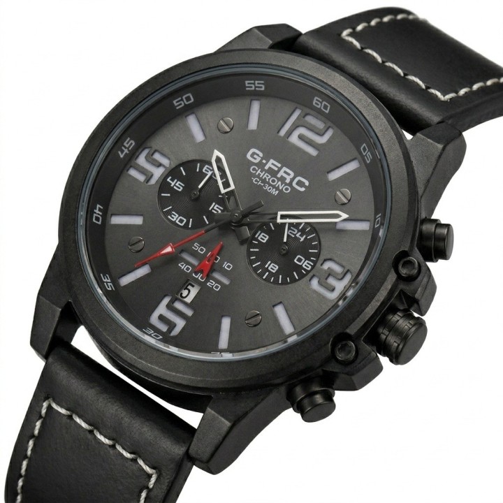 Reloj G-force Chrono Gr8314 Pulso En Cuero Para Hombre