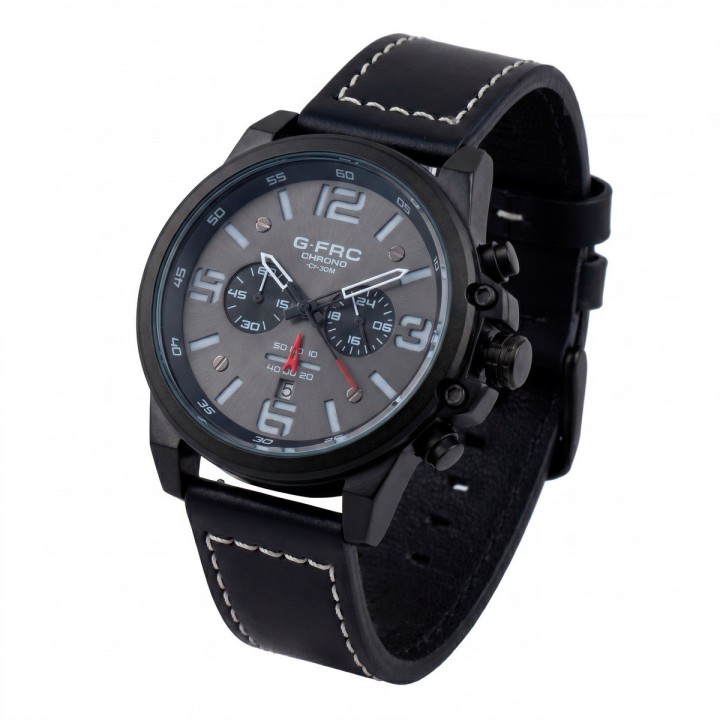 Reloj G-force Chrono Gr8314 Pulso En Cuero Para Hombre